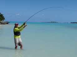 Fishing for Bonefish off the Bahamas